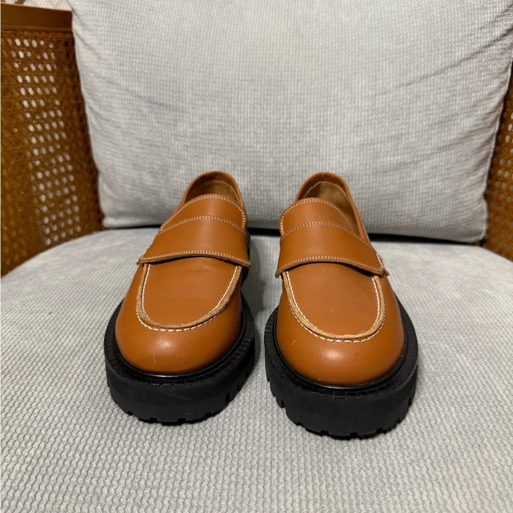 ATP Atelier Arechi Platform Brown Brandy Italian Leather Loafer